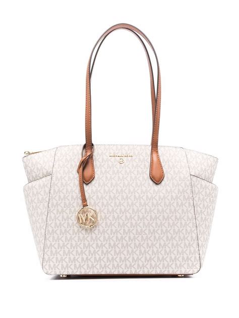 michael kors marilyn medium logo tote bag|Michael Kors Marilyn Logo Medium Top Zip Tote .